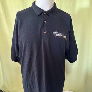 Robert Ludlum's Bourne Conspiracy Men's Black Polo Shirt Size XL Gildan